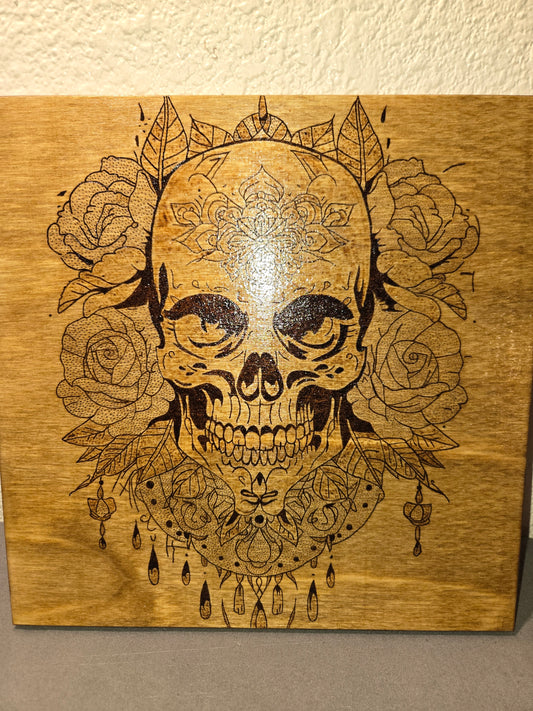 Skull with roses